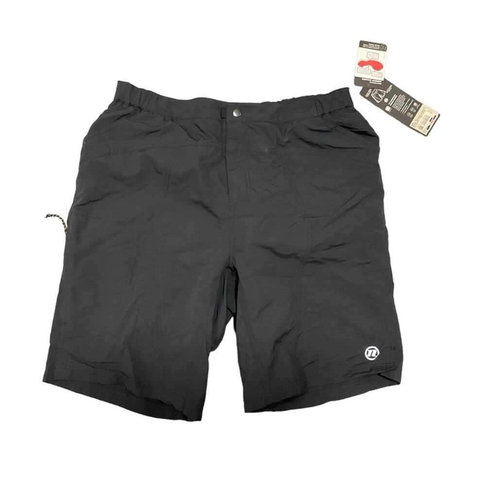 NWT Novara Men’s Black Cycling Mountain Biking MTB Padded Shorts Large